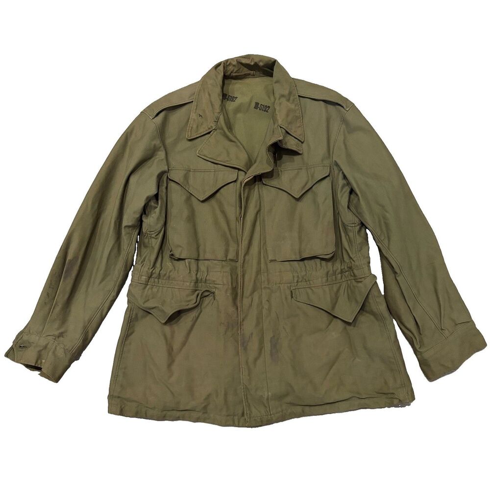 Original WWII M1943 Field Jacket No Hood Size Medium Army Green